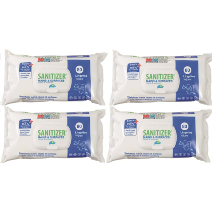 4 X 80 LINGETTES DESINFECTANTES