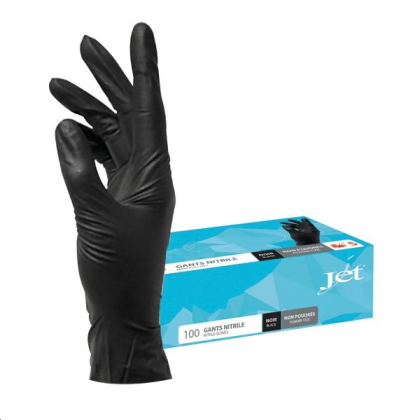 BOITE DE 100 GANTS NITRILE NOIRS